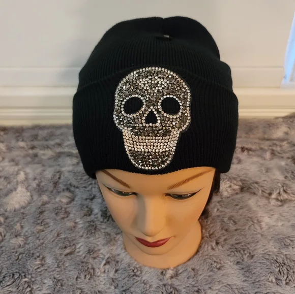 Accessories Beanie Hat Patched Sugar Skull Poshmark